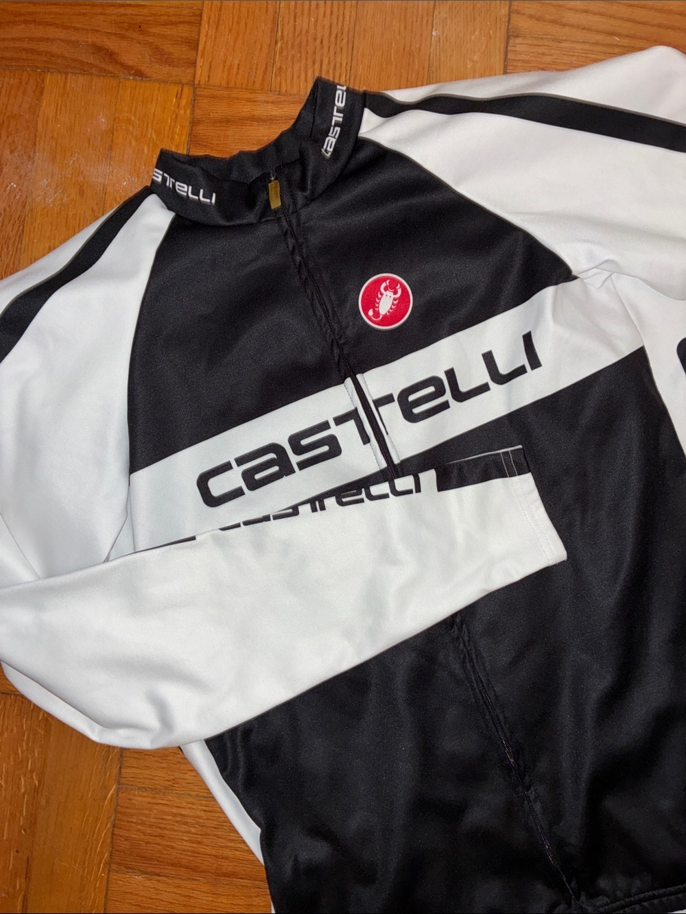 Castillo, Men's Black & White Borneo Cycling Jacket, XL